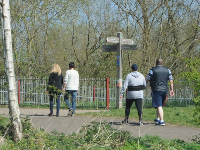 Social distancing in the city centre