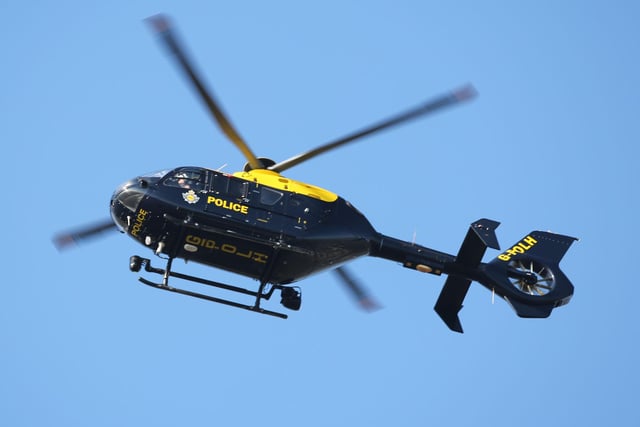 An eyewitness spotted the helicopter in Portslade