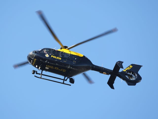 An eyewitness spotted the helicopter in Portslade