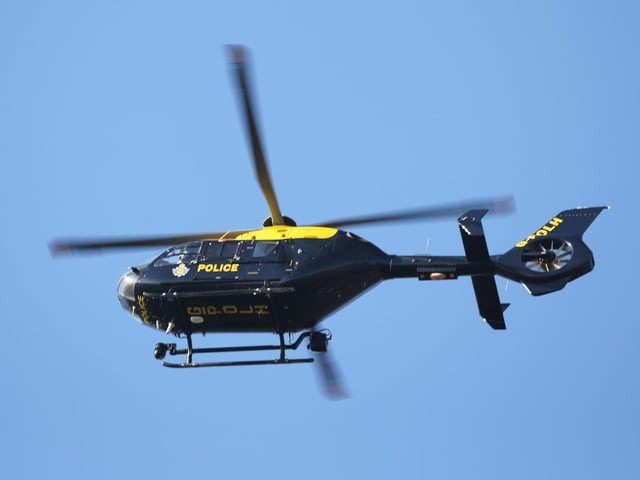 The police helicopter
