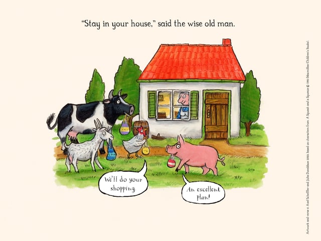 A Squash and a Squeeze. Copyright: Axel Scheffler and Julia Donaldson 2020
