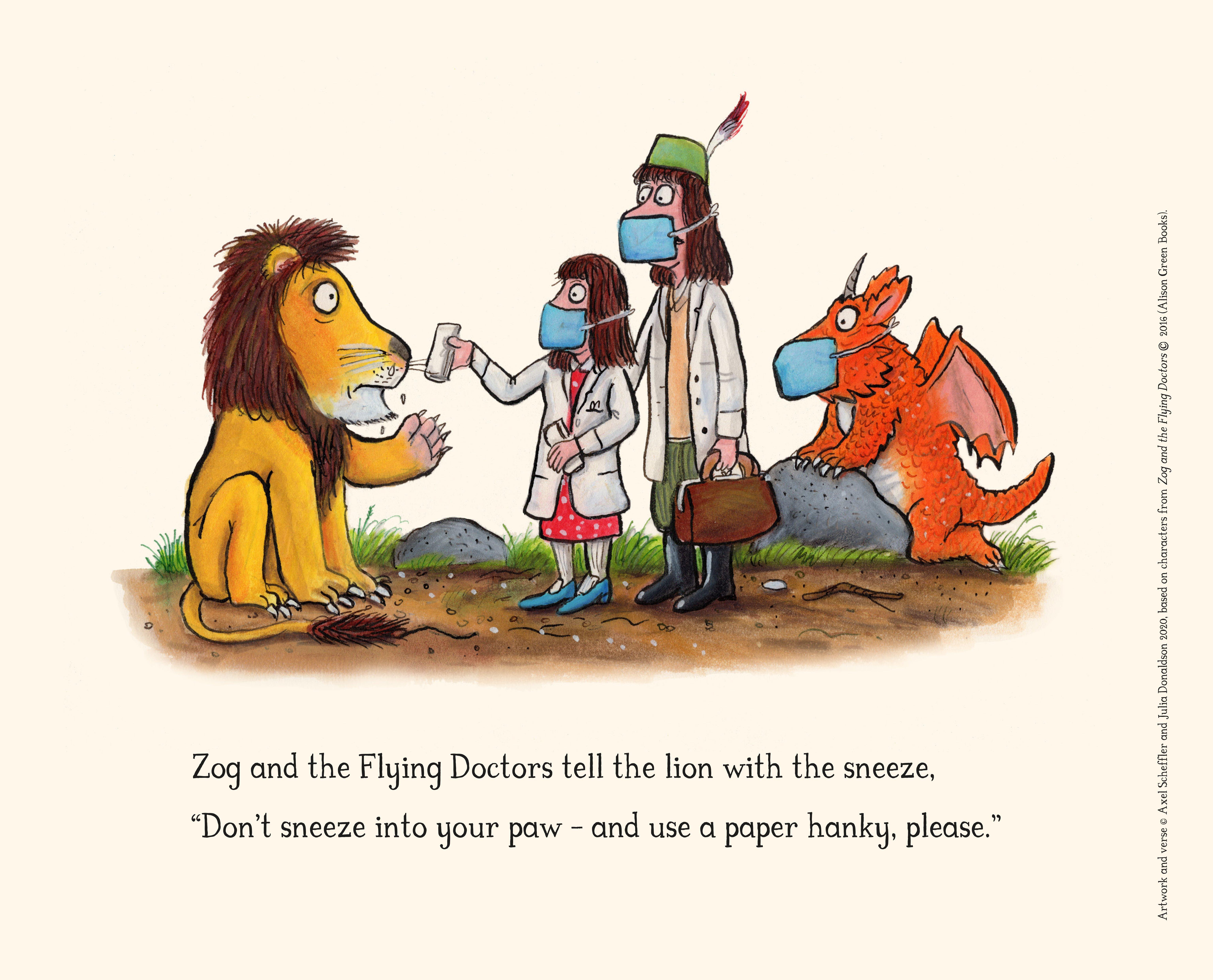 Zog and the Flying Doctors. Copyright: Axel Scheffler and Julia Donaldson 2020