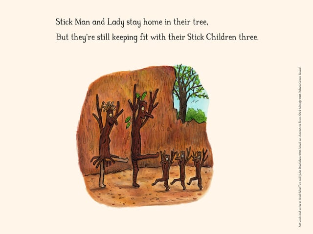 Stick Man. Copyright: Axel Scheffler and Julia Donaldson 2020