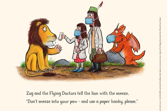 Zog and the Flying Doctors. Copyright: Axel Scheffler and Julia Donaldson 2020