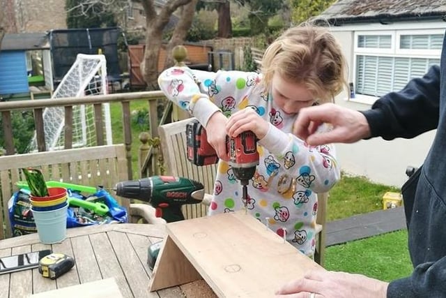 Peggy-Lee aged 9 makes a bird box