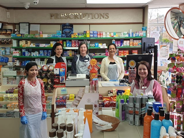 S C Williams Pharmacy staff. Burgess hill SUS-200704-132637001