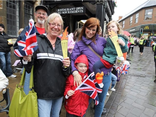 The torch went through Wellingborough on its way towards Kettering