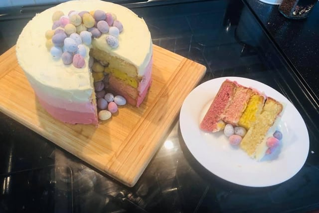 My Easter Ombr Piata Cake