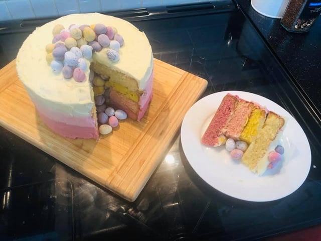 My Easter Ombr Piata Cake