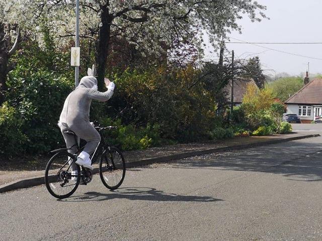 Residents in Great and Little Billing got to see the Easter bunny.