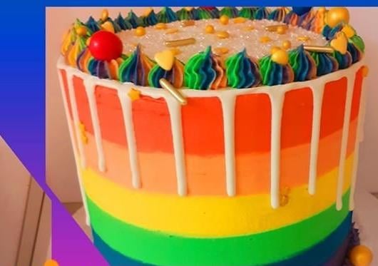 Laura Joanne made a rainbow cake for St Richard's Hospital, and is the West Sussex winner of the Great Sussex Bake In SUS-200414-150407001
