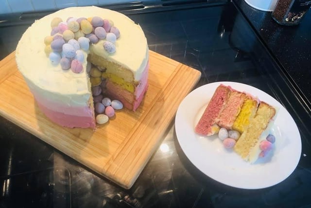 Laura Covey's Easter ombré pinata cake is highly commended for West Sussex SUS-200414-150508001