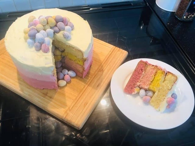 Laura Covey's Easter ombré pinata cake is highly commended for West Sussex SUS-200414-150508001