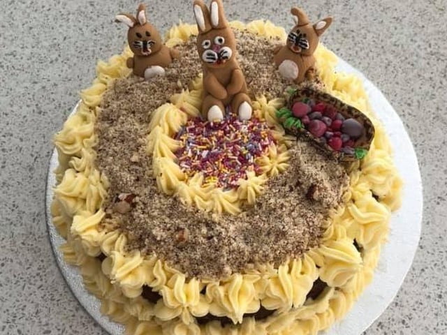 Annabel Louise's Easter themed carrot cake won third place for East Sussex SUS-200414-150618001