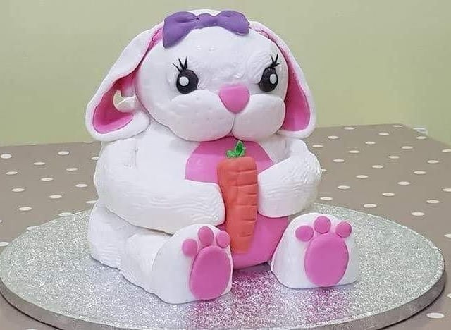 Hayley Scrase made this amazing Easter bunny cake SUS-200414-151038001