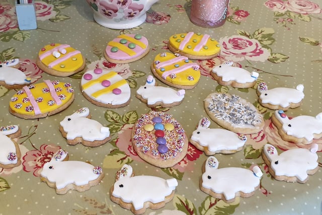 Izzy Purser made Easter shortbread biscuits and came in second place for West Sussex SUS-200414-151150001