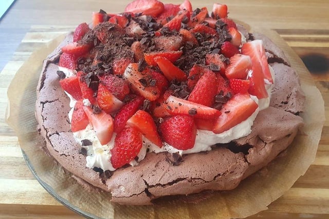 Sally Cooper sent in this chocolate pavlova made by her 14-year-old granddaughter SUS-200414-151252001