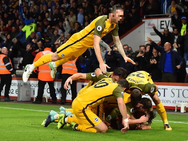 a). Steve Sidwell. b). Shane Duffy. c). Glenn Murray. d). Oli Norwood.