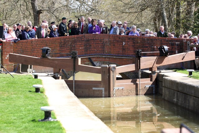 The opening of Devil's Hole Lock in April 2010. Picture: Steve Cobb