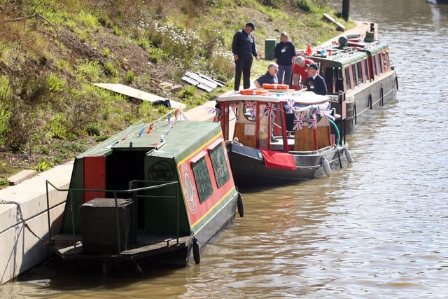 Boats at Loxwood Lock, prior to the opening of Devil's Hole Lock in April 2010. The middle boat is Josia Jessop. Picture: Steve Cobb