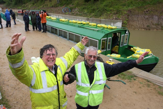 Wiggonholt is launched in April 2009, wiith Dusty Miller, left, and Peter Foulger. Picture: Derek Martin