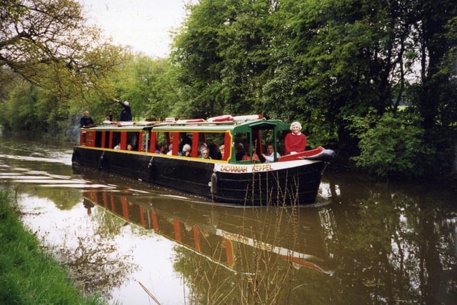 Zachariah Keppel making an early boat trip on the canal