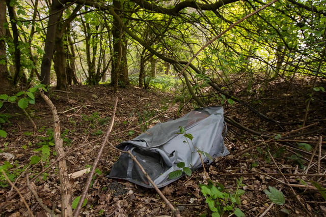 Another example of fly-tipping in a wooded are in Lings Wood. Photo: Leila Coker