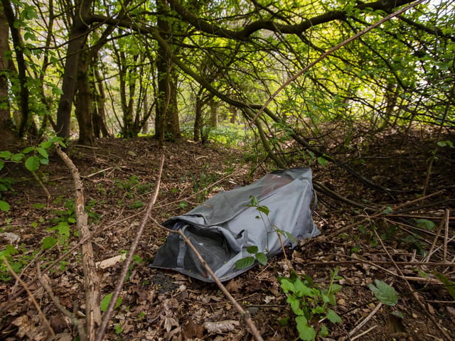 Another example of fly-tipping in a wooded are in Lings Wood. Photo: Leila Coker