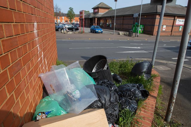More dumped household rubbish in Harlestone Road, Harlestone. Photo: Leila Coker