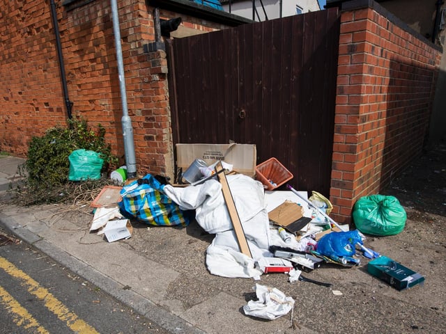 Another fly-tipping example in Greenwood Road, St James'. Photo: Leila Coker