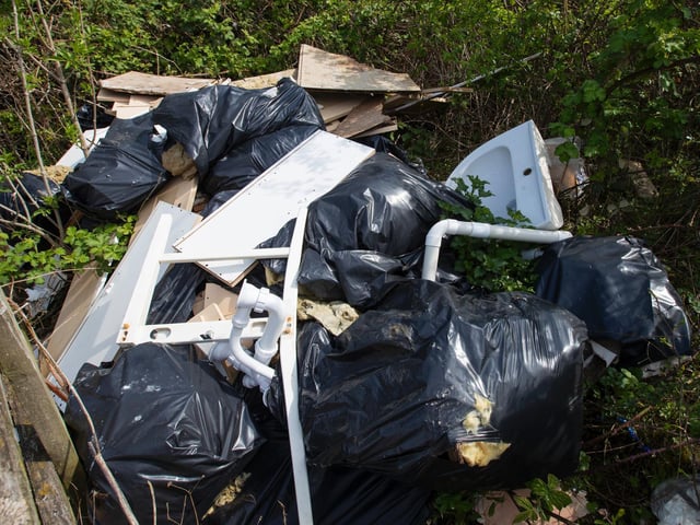 A sink appears to have been dumped on land close to Sixfields. Photo: Leila Coker