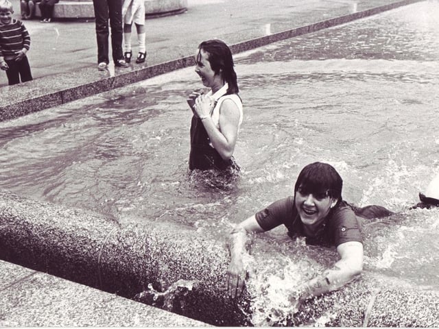 Swimmers in Queen's Court