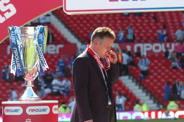 “After Posh won the League One play-off final at Old Trafford in May, 2011 there were joyous celeberations everywhere. I just looked behind me and there was manager Darren Ferguson enjoying a quiet moment of reflection on his own.”