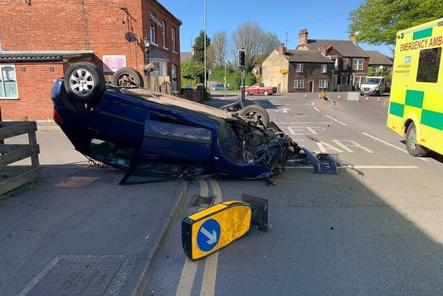 A man was charged with a number of offences including drink-driving, diriving while uninsured and without a licence, assault and criminal damage after a crash in Lynn Road, Wisbech
