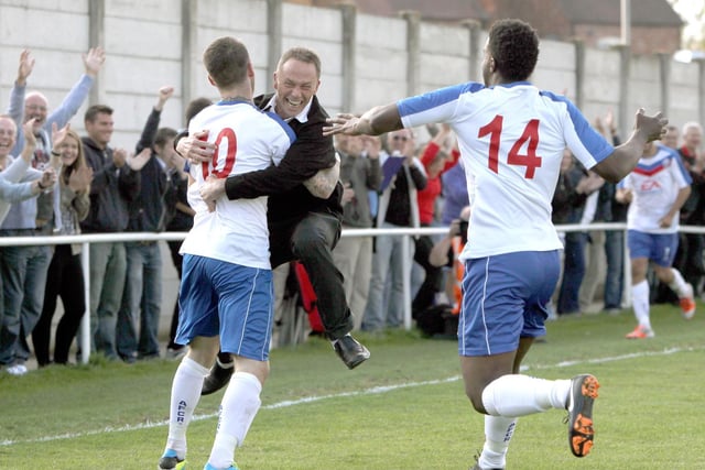 Then Diamonds manager Mark Starmer ran half the length of the pitch to join in the celebrations