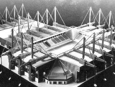 An early Sixfields Stadium design