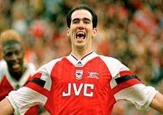 STEVE MORROW. Apps: 11. An Arsenal defender most famous for dislocating his shoulder when Tony Adams dropped him while celebrating a 1993 League Cup win. Morrow had scored in the Gunners' 2-1 win over Sheffield Wednesday but he's better remembered for a bit of tomfoolery. Morrow played averagely for Posh in 2001 before leaving for the United States. He was recently sacked from an Arsenal youth coaching position. Photo: Getty Images.