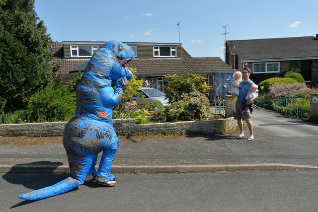 T-Rex Tim on the streets of North Kilworth.