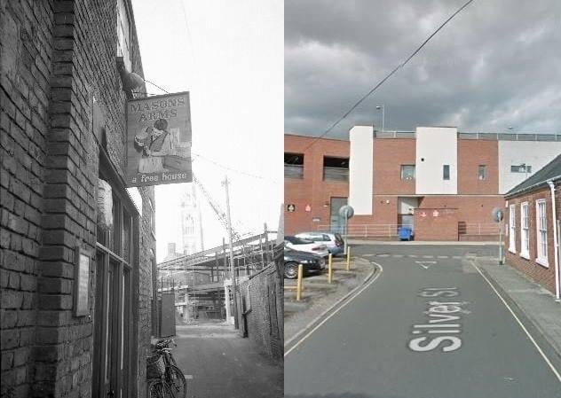 The Mason Arms was based in Silver Street, part of Boston which has changed greatly due to the Pescod Square Shopping Centre. 1970 was also the year Oldrids was re-built, which appears to be under way in the background. Picture: JPIMedia/Google