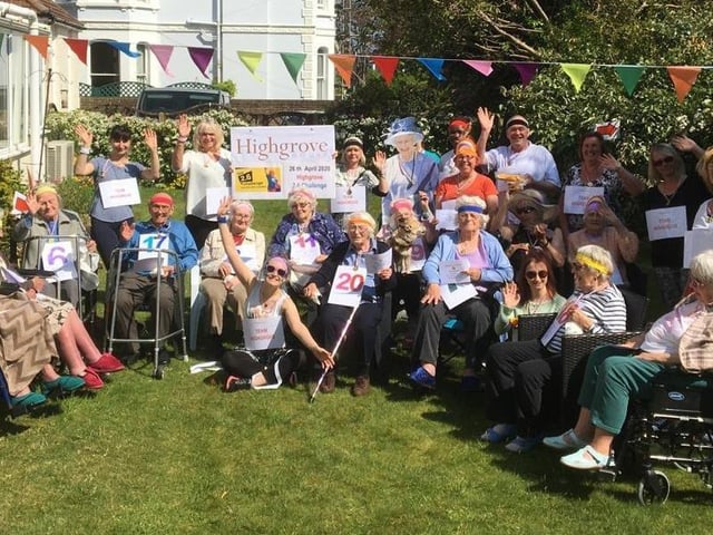 Staff and residents at Highgrove House in Worthing had a great time doing their 2.6 challenge