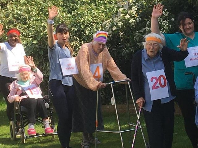 Staff and residents at Highgrove House in Worthing had a great time doing their 2.6 challenge