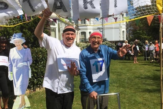 Staff and residents at Highgrove House in Worthing had a great time doing their 2.6 challenge