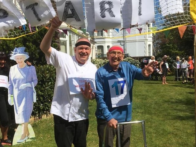 Staff and residents at Highgrove House in Worthing had a great time doing their 2.6 challenge