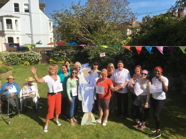 Staff and residents at Highgrove House in Worthing had a great time doing their 2.6 challenge