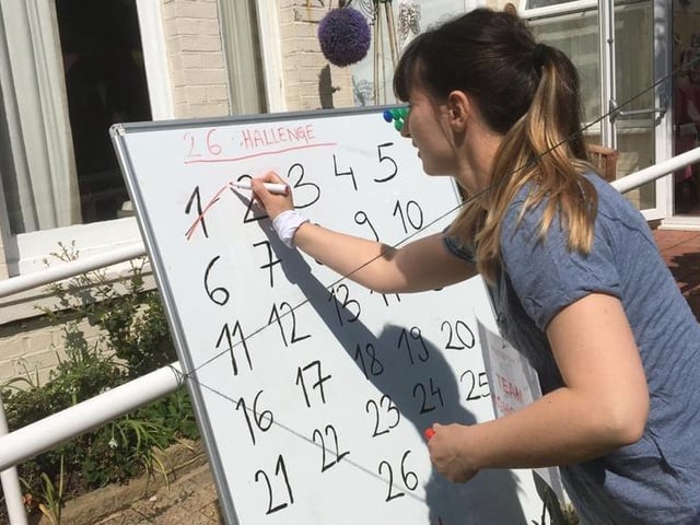 Staff and residents at Highgrove House in Worthing had a great time doing their 2.6 challenge