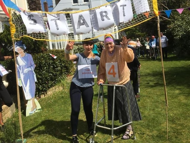 Staff and residents at Highgrove House in Worthing had a great time doing their 2.6 challenge