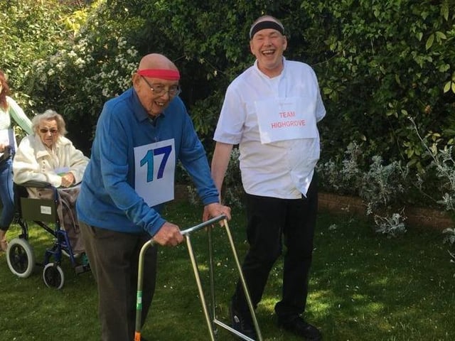 Staff and residents at Highgrove House in Worthing had a great time doing their 2.6 challenge