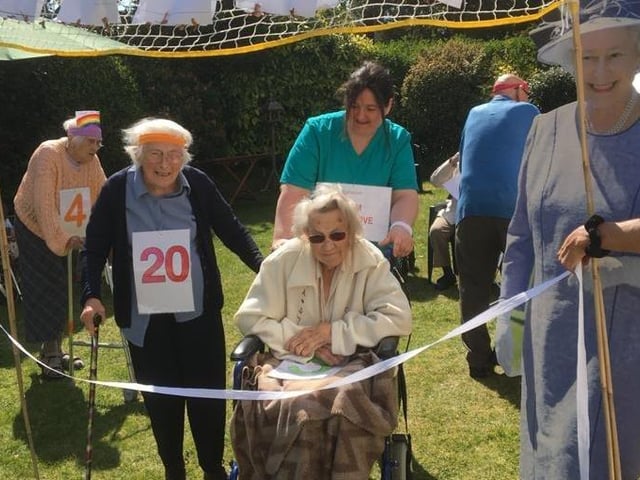 Staff and residents at Highgrove House in Worthing had a great time doing their 2.6 challenge