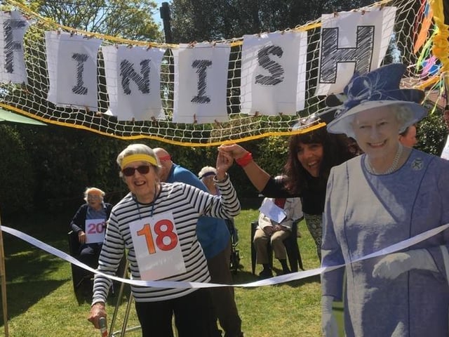 Staff and residents at Highgrove House in Worthing had a great time doing their 2.6 challenge