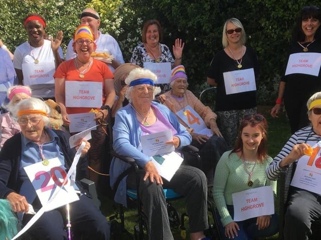 Staff and residents at Highgrove House in Worthing had a great time doing their 2.6 challenge